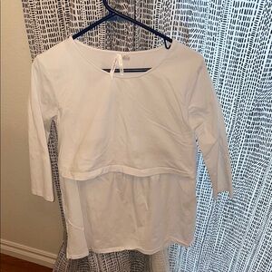 Seraphine White Maternity Blouse